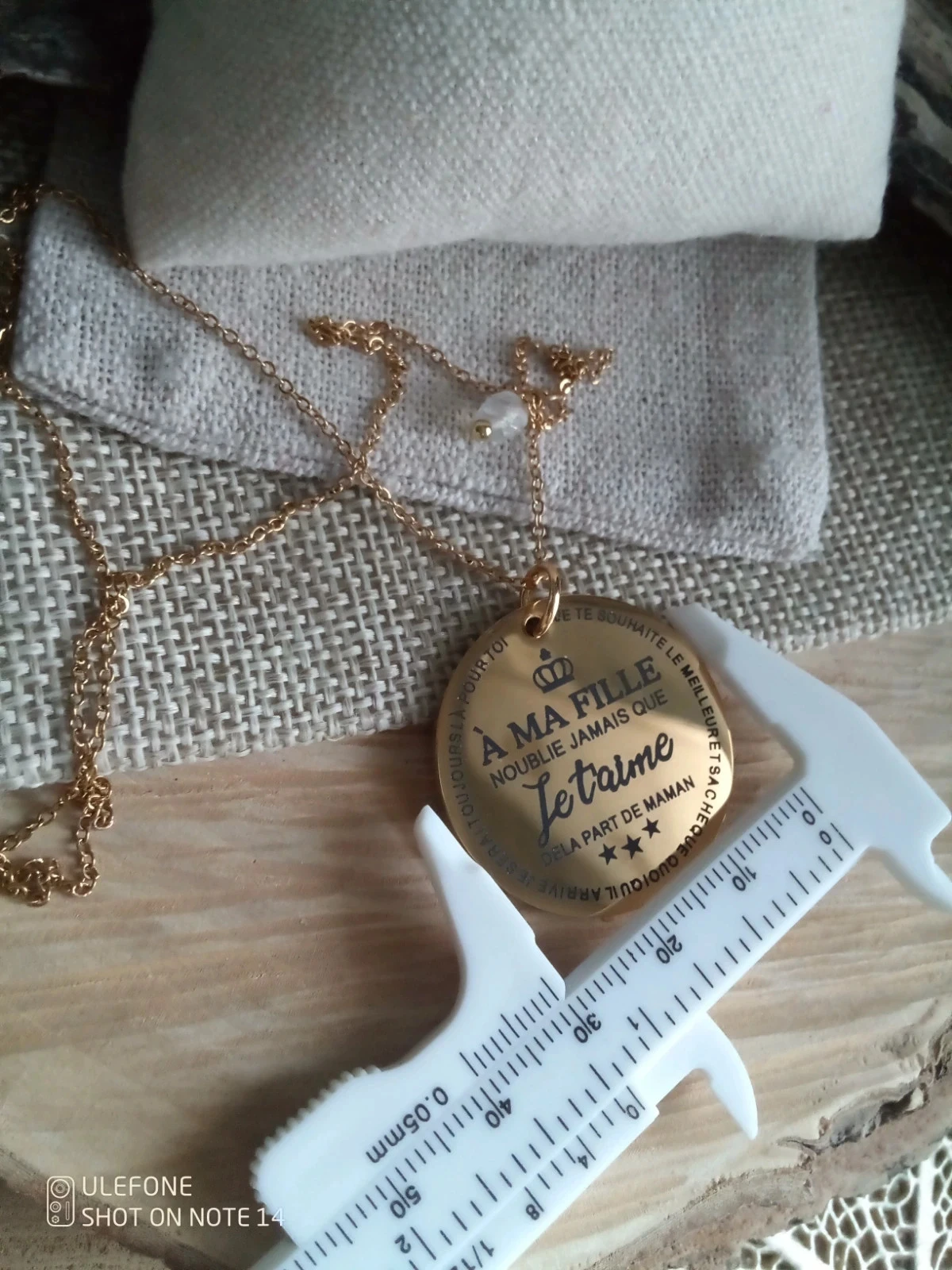 Collier pendentif à ma fille avec lune nacrée – photo 4